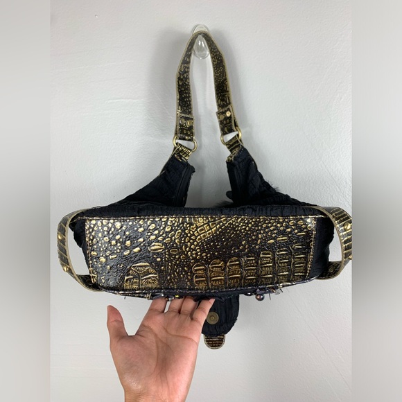 Vintage Y2K Mini Hand Black Bag with Jems, Beads and feathers | Festival… - Picture 7 of 12